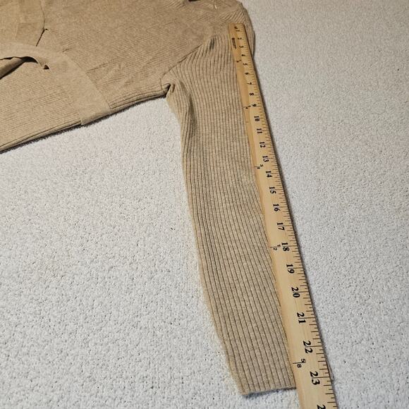 NWT Isabel by Ingrid & Isabel Maternity Ribbed Knit Tie Waist Midi Dress Beige M - Picture 10 of 11